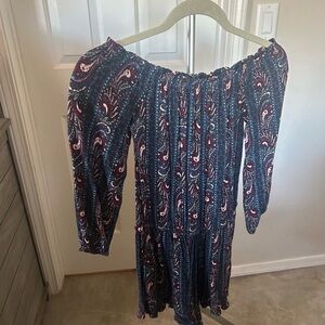 American Eagle Outfitters Long Sleeve Paisley Dress